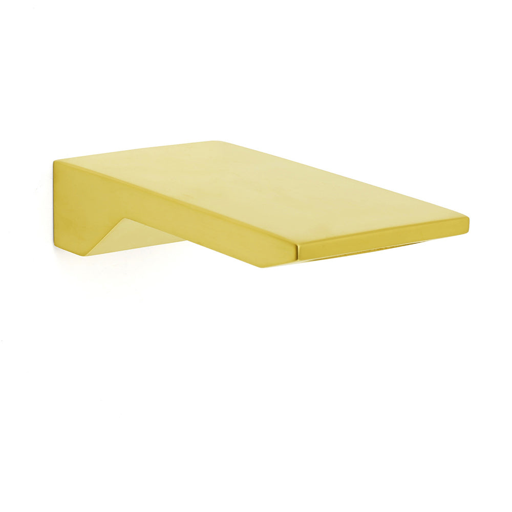 Brushed Gold Square Cubic Shower Bathtub Waterfall Spout Filler Outlet 1/2" End