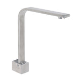 Brushed Nickel Square Spout Gooseneck Arm High Rise Bathtub Filler Water Outlet