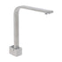 Brushed Nickel Square Spout Gooseneck Arm High Rise Bathtub Filler Water Outlet