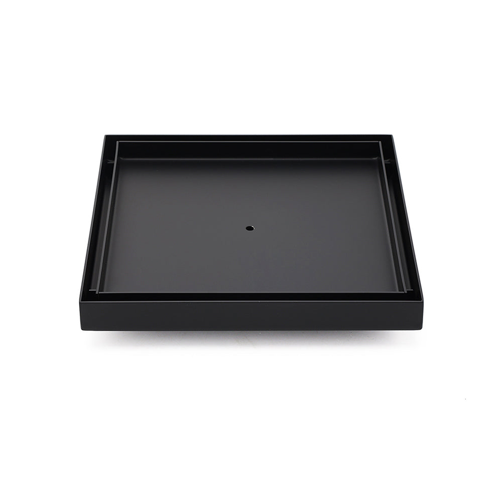 Watermark Matt Black Large 200mm Tile Insert Floor Drain Shower Grate 80mm Waste