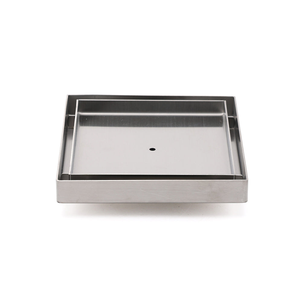 Square 150x150mm Tile Insert Floor Drain 80mm Waste Stainless Steel Shower Grate