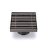 Gun Metal SUS 100mm Square Strip Fence Floor Drain Small Shower Grate 50mm Waste