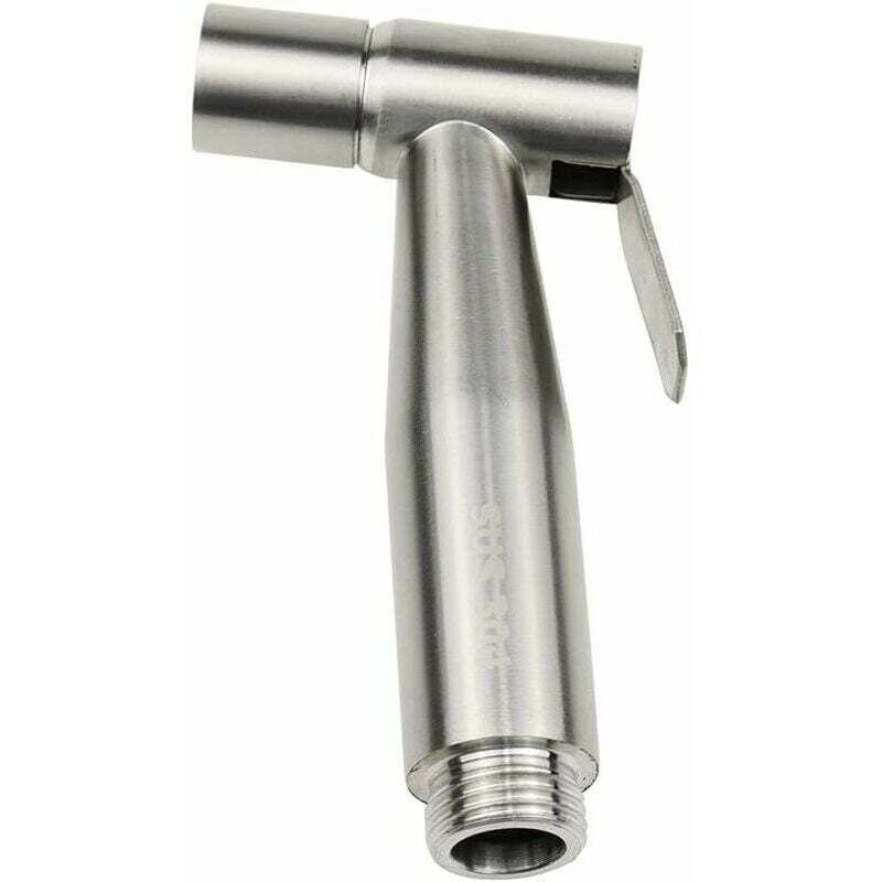 Shower Bidet for WC Stainless Steel Diaper Sprayer Bidet for Personal Hygiene Bathroom WC Silver