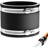 Rubber Sleeve Hose Rigid Hose Steel Hose Charcoal Filter Flexible Rubber Sleeve Odourless Noise Reducing Sleeve for Tubular Fan, 100 mm