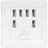 USB Wall Plug, 220V 4A Charging Panel, 6 USB Ports Fast Charging