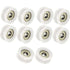 10 Pcs Ball Bearing U Shape Groove Guide Pulley Ball for Furniture White, 6x24x9mm
