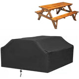 Rectangular Terrace Bench Covers for Outdoor Picnic Table and Kitchen Black, 18515080cm