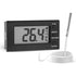 Digital Oven Thermometer Black, LCD Screen Celsius and Fahrenheit, 58 Degree F to 572 F and, 50 Degree C to 300 C with Probe