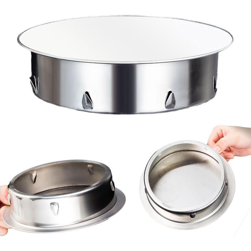 Stove Pipe Cap Stainless Steel Chimney Perforated for All Types Stove Pipe Cover Steel Pipe Flame Retardant, 125mm