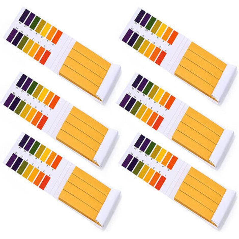 80 Pcs PH Strip, 6x, Measuring Range 114, 480 PH Value Test Strips Sunflower Test Paper for Aquarium Saliva Water Soil Test