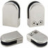 4 Pcs Glass Clamp Bracket Stainless Steel Glass Clips Clamps Adjustable Glass Brackets Flat Back Connection Clamp for Balustrade Hand Running, 68mm