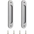 2 Pcs Oval Sliding Door Handles in Matte Aluminum Alloy with Screws for Barn Doors