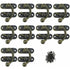 12 Pcs Scrapbooking Album Closures Wooden, Jewelry Boxes Solid Metal Clasps Aesthetic Closures Antique Hinges for Small Boxes
