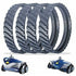 4 Replacement Tracks for Pool Cleaner Compatible with Zodiac Baracuda MX6 and MX8, Black Tire Track Wheel R0526100