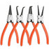 4 Pcs Circlip Pliers Length, Trimming of the Tip Clamp for Internal and External Circlip with Bag, 180mm, 1.6 mm