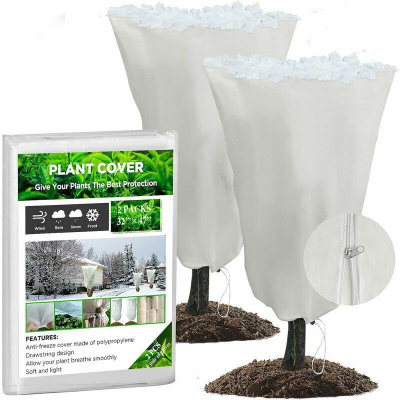 2 Pcs Voile Hivernage Plante Cover of Hivernage Plante Housses of Protection for Plantes Contre the Cold and the Gel, 80 X 120cm, 120cm