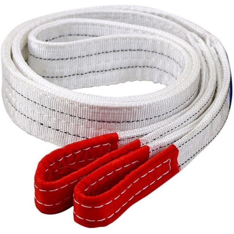Industrial Lifting Sling 2t X White, Wear Flat, Cargo Resistant, Lifting Sling for Trailer, 1m