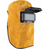 Protective Mask for Welding Helmet Breathable., Leather Lens Heat Resistant Full Protection Welding Hood with Flap