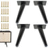 4 Pcs Legacies of Furniture of Black, Sofas Cabinets, Tables and DIY Projects Legs of Spare in Metal Milieu of Siecle Style for Chairs, 15 cm