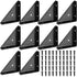 10 Pcs of Angles in Metal Wood Black Tables, Cabinets Mounting Angle Connector of Angle Corner Metallique 90 Degrees