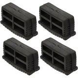 4 Pcs Ladder Stabilizer Pads Slip, in Rubber Anti-for Legs of Folding Ladders, 60 X 22 mm, 22 mm