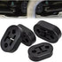 Pieces Holder of Echappement in Rubber Black, 2 Trous Cintre of Echappement Silent Bloc Echappement Holder of Echappement Car, 12mm