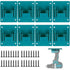 8 Pcs Holder Tools Wall Compatible with Makita 18V, Blue Cyan, Mounted Der Perceuse for Makita Wireless of Machine Atelier Stockage