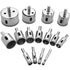 15 Pcs Drill Bit of Diamant Scie Cloches Tools Set, 8mm, 50mm