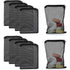 10 Pcs Bags Filtrants for Aquarium with Fermeture Eclair in Maille Fine a Haut Debit Black, Biospheres Bags Reutilisables for Charcoal Actif