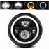 Inch Round LED Motorcycle Headlight White, 4 Lighting Modes