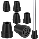 6 Pcs Non-Black Heavy, Slip Crutch Tips Crutch and Cane End Caps Duty Rubber Walking Cane Replacement Feet with Steel Reinforced Tip, 19mm