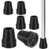6 Pcs Non-Black Heavy, Slip Crutch Tips Crutch and Cane End Caps Duty Rubber Walking Cane Replacement Feet with Steel Reinforced Tip, 19mm