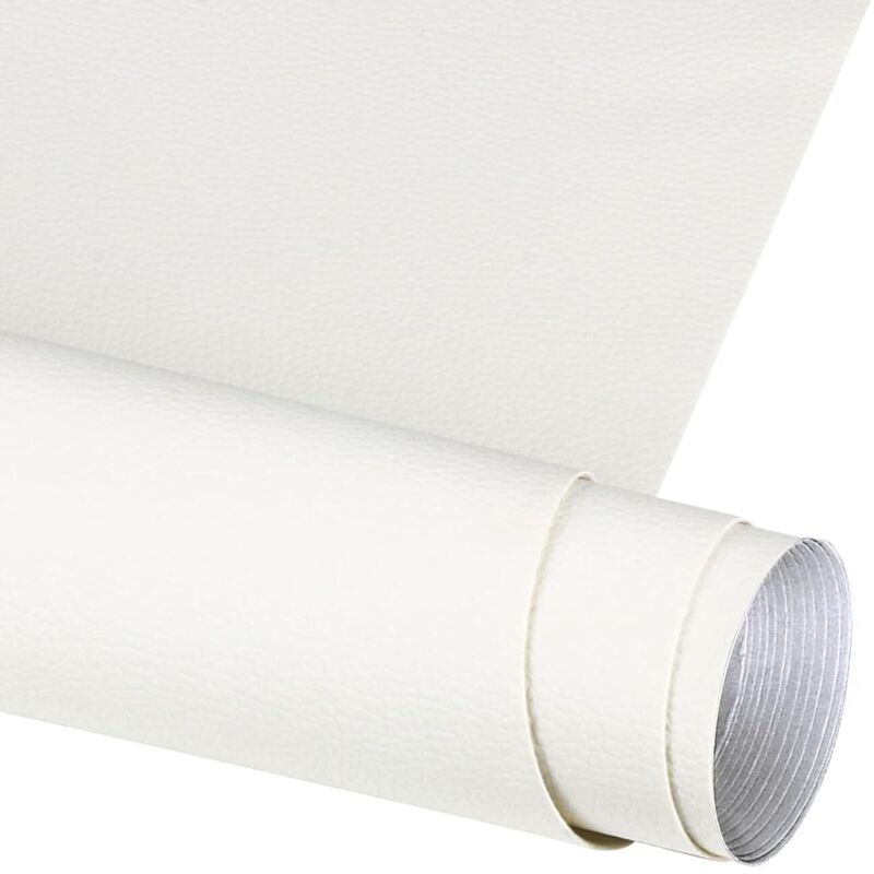 Simili Leather Autocollant White, Vestes Bags a Hand Sieges of Car Patch of Repair Leather, 150 X 40 cm, 40 cm