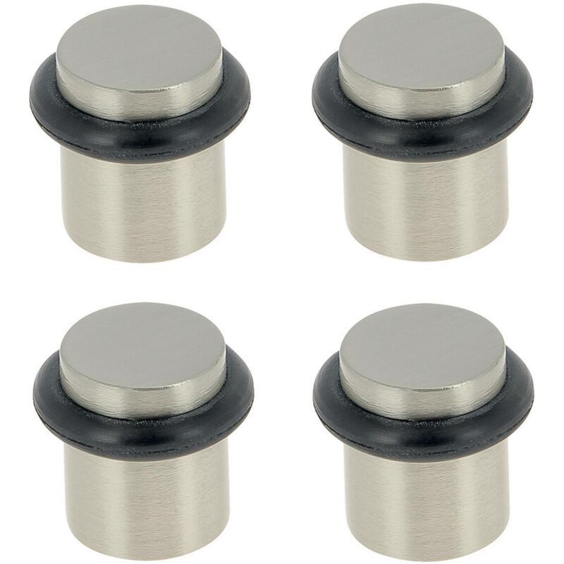 4 Pcs Butees of Door a Visser in Stainless Silver, 5 C Diameter 2 X H.2
