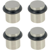 4 Pcs Butees of Door a Visser in Stainless Silver, 5 C Diameter 2 X H.2