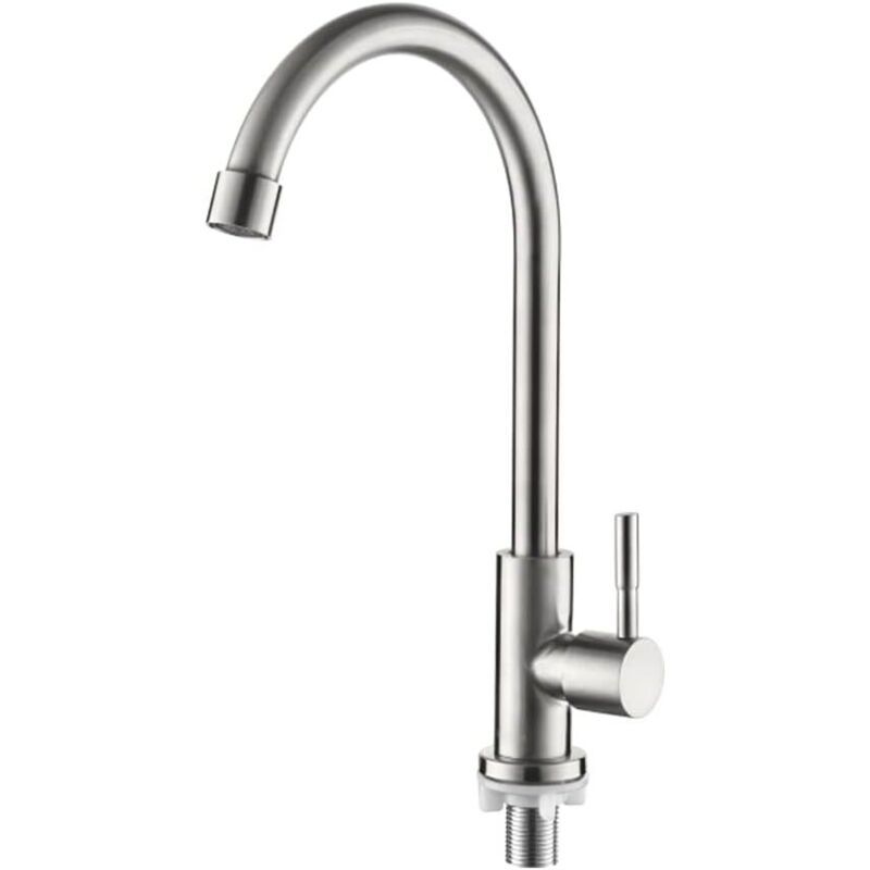 Faucet of Kitchen a Water Froide Simple Steel Stainless Pivotant a 360 Degree Faucet of Sink of Kitchen a Lever Unique
