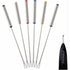 6 Pcs Fondue Forks Meat, Dessert Chocolate, Stainless Steel Skewers for Cheese, 24cm