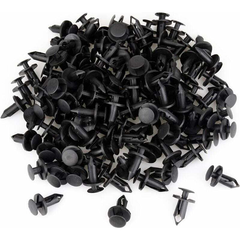 120 Pcs Clips of Mounting Rivet of in Plastic Vets Compatible with the Car Black Car Clips Staple Rivets Plastics Toe Wing 8mm Hole Push Plastic Ri