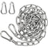 2 Pcs Chain in Steel Stainless Chain Steel and Carabiner Chain of Maillon of Extension for Hanging Chain of Anchor Hammock, 3mm, 2m