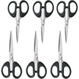 6 Pcs Multi Pointed Tips Medium Trimming Purpose Scissors Suitable for Home Office and School Comfortable Handles, 14 X 6.5 cm, 6.5 cm