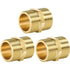 3 Pcs Double Nipple Thread Outdoor in Brass Rust, Robust and Anti-Double Hexagonal Nipple Fittings in Brass Suitable for Drinking Water, 0.75 Inch