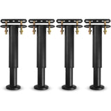 4 Pcs Foot of Bed Black, Sofa Foot, Armoire Legs of Sommier of Bed Liaison MeTal ReGlables in MeTal Legs for Sommier, 1831 cm