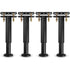4 Pcs Foot of Bed Black, Sofa Foot, Armoire Legs of Sommier of Bed Liaison MeTal ReGlables in MeTal Legs for Sommier, 1831 cm