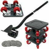 Furniture Mover Heavy Furniture Casters Load Capacity Up to 400 Kg, 360 Degree Swivel Casters and Lifting Bar