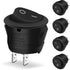 5 Pcs Interrupteurs a Bascule Ronds a 2 Broches ON and OFF Verrouillables with Auto Black, Bateau Appareils Menagers