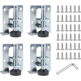4 Pcs Legs of Leveling White, Legs of Leveling Robustes Legs of Leveling Adjustable Robustes with Screws in Zinc and Wrench Has Seven Slots