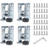 4 Pcs Legs of Leveling White, Legs of Leveling Robustes Legs of Leveling Adjustable Robustes with Screws in Zinc and Wrench Has Seven Slots