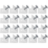 20 Pcs Plastic Wedges for Furniture Drawers Mounting Brackets Rear Stabilizer Connectors Drawer Bottom Connectors with Screws