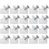 20 Pcs Plastic Wedges for Furniture Drawers Mounting Brackets Rear Stabilizer Connectors Drawer Bottom Connectors with Screws