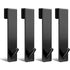 4 Pcs Hooks of Shower in Steel Stainless for Parois in Glass Without Percage Black, Door, 13 cm, 10 mm